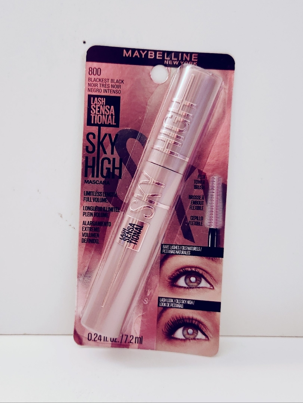 🐢2/$15 Maybelline Lash Sensational Sky High Washable Mascara Blackest Black